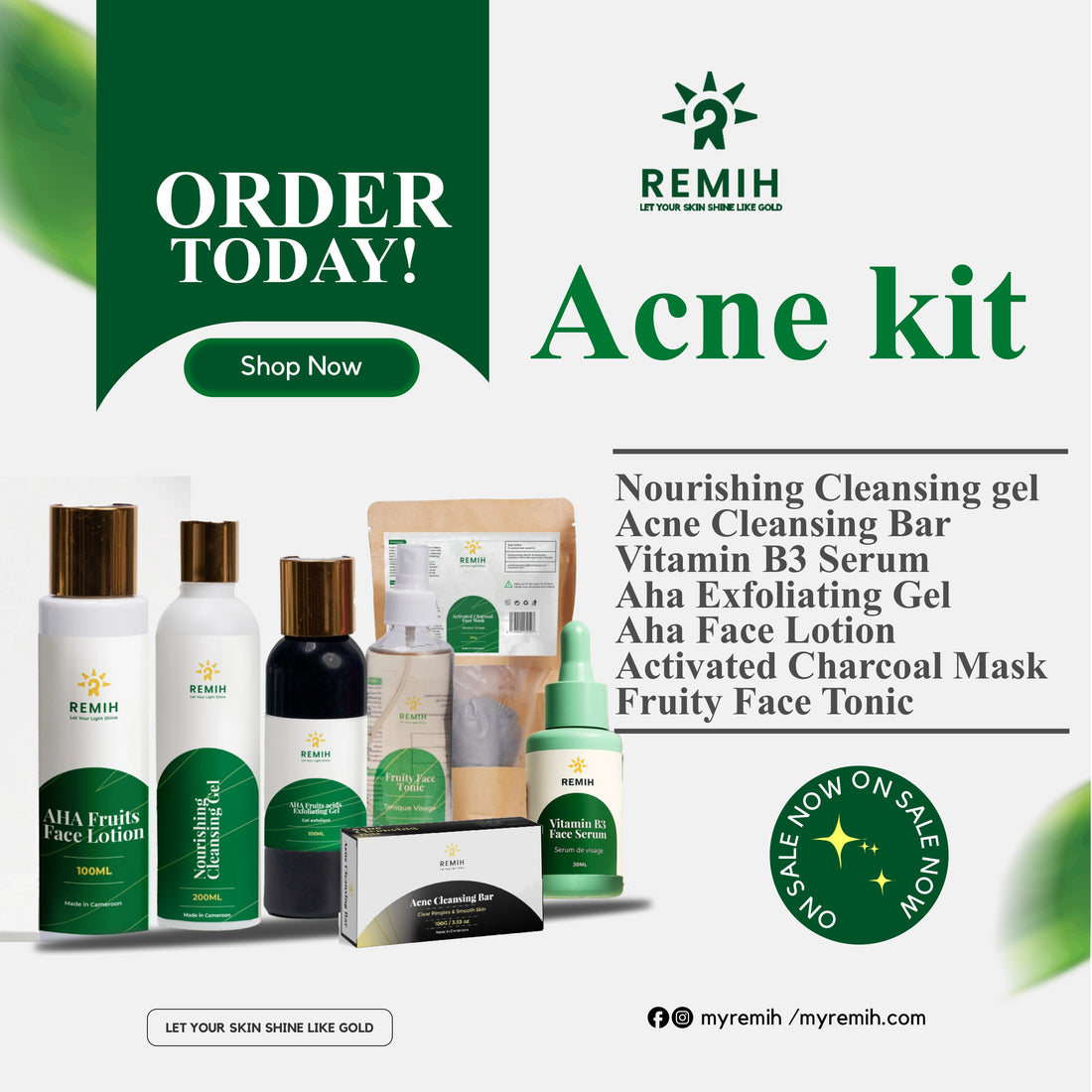 Acne Kit | Glow Products From Remih