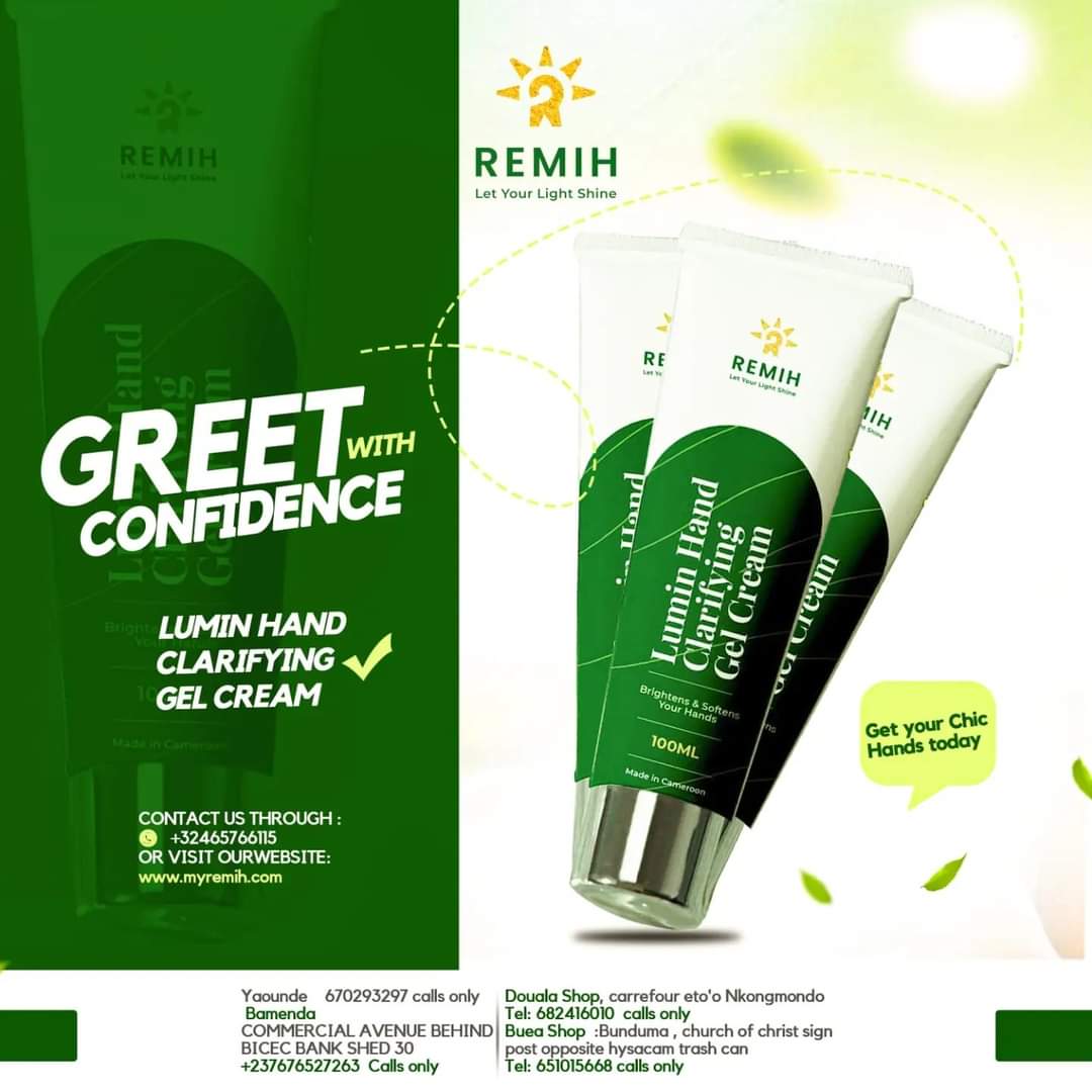 square social image of remih lotion products "Lumin Hand clarifying gel cream" with caption Greet with Confidence