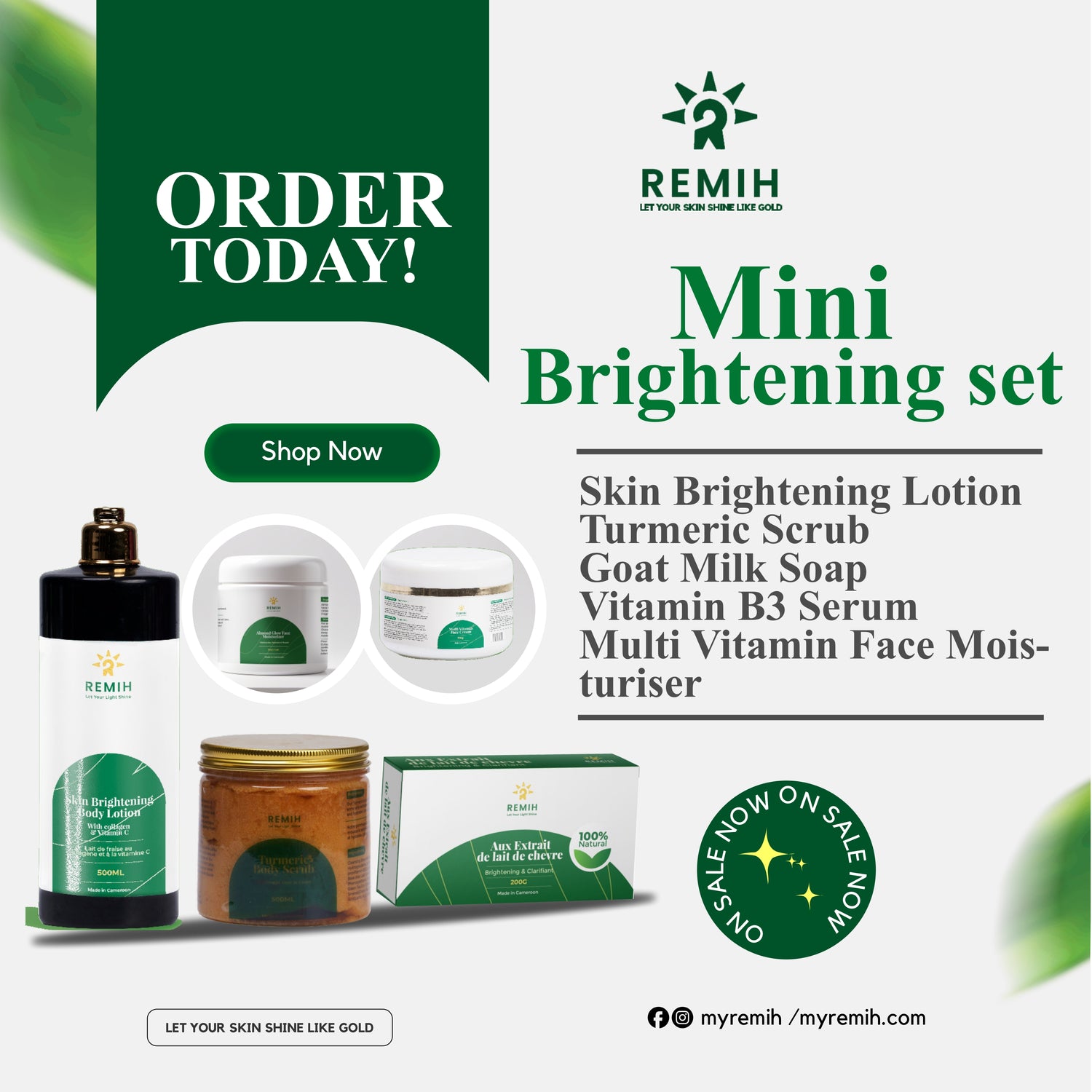 Mini Brightening Kit | Glow Products From Remih