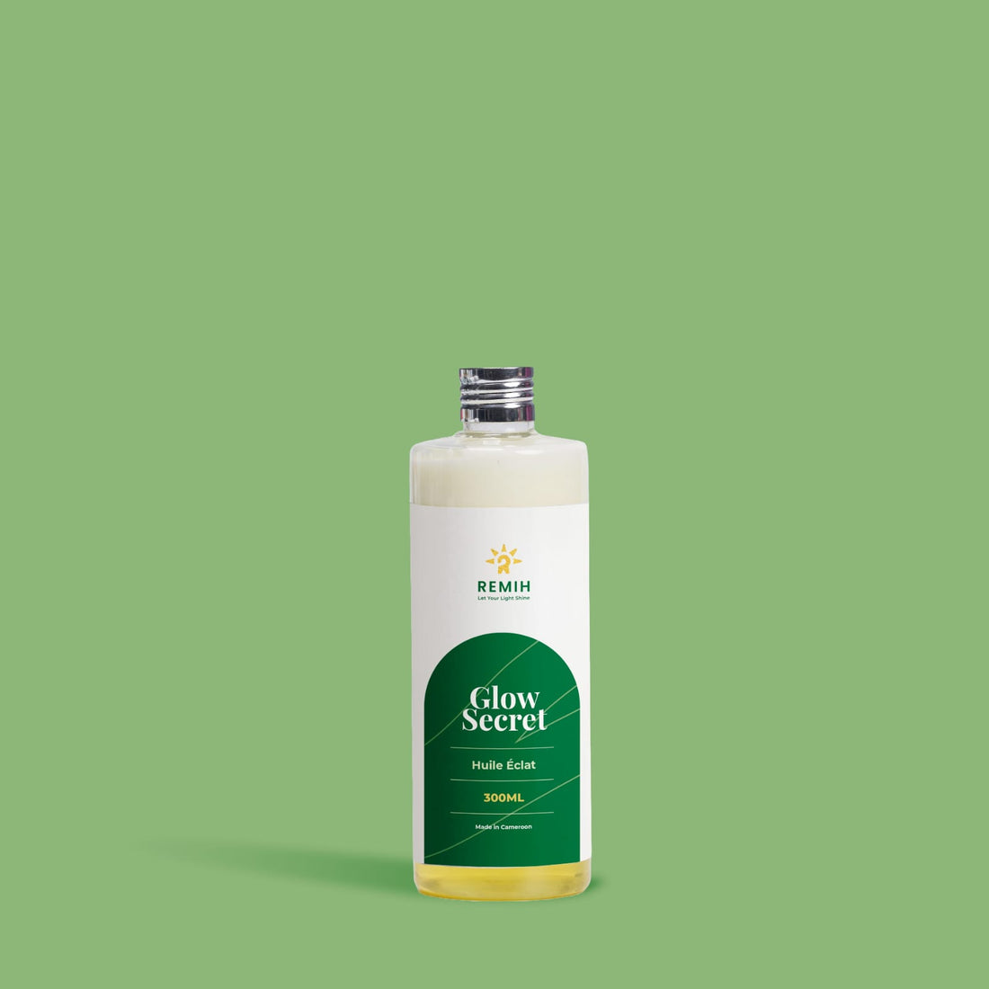 product image of a glow secret brightening skin lotion for skin brightening on a green background